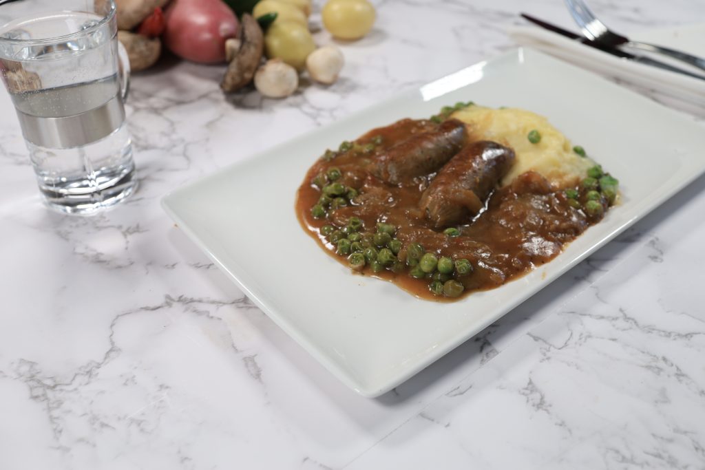 Pork Bangers and Mash